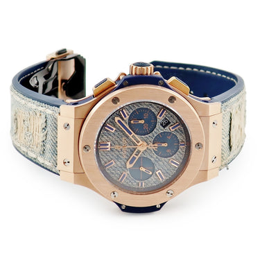 腕時計 ウブロ HUBLOT ビッグバン ジーンズ 301.PL.2780.NR.JEANS 自動巻き メンズ K18RG無垢 クロノグラフ スモールセコンド 限定
