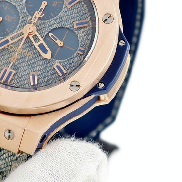 腕時計 ウブロ HUBLOT ビッグバン ジーンズ 301.PL.2780.NR.JEANS 自動巻き メンズ K18RG無垢 クロノグラフ スモールセコンド 限定