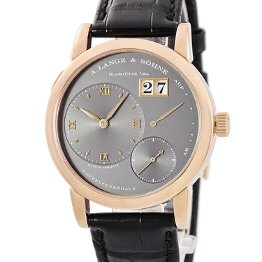 腕時計 ランゲ&ゾーネ LANGE&SOHNE ランゲ1 101.033 手巻き メンズ K18PG無垢 ビッグデイト グレー パワーリザーブインジケーター