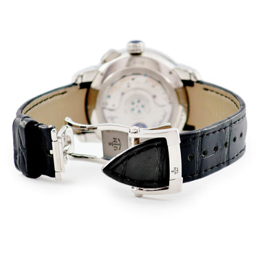 腕時計 ユリスナルダン ULYSSE NARDIN クラシック ソナタ 673-05/90 自動巻き メンズ GMT アラーム ビッグデイト 青針