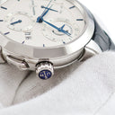 腕時計 ユリスナルダン ULYSSE NARDIN クラシック ソナタ 673-05/90 自動巻き メンズ GMT アラーム ビッグデイト 青針