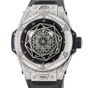 腕時計 ウブロ HUBLOT ビッグバン ウニコ サンブルー チタニウム パヴェ 415.NX.1112.VR.1704.MXM17 自動巻き メンズ 純正ダイヤ 黒