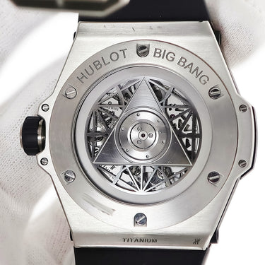 腕時計 ウブロ HUBLOT ビッグバン ウニコ サンブルー チタニウム パヴェ 415.NX.1112.VR.1704.MXM17 自動巻き メンズ 純正ダイヤ 黒