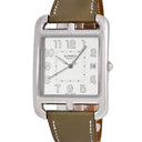 腕時計 エルメス HERMES ケープコッド CC1.810 クオーツ メンズ 新品同様 スクエア シルバー アラビア デイト