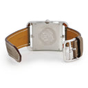 腕時計 エルメス HERMES ケープコッド CC1.810 クオーツ メンズ 新品同様 スクエア シルバー アラビア デイト