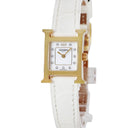腕時計 エルメス HERMES Hウォッチ ミニ TPM HH1.102.231 クオーツ レディース 純正ダイヤ H型 スクエア ホワイト 白
