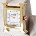 腕時計 エルメス HERMES Hウォッチ ミニ TPM HH1.102.231 クオーツ レディース 純正ダイヤ H型 スクエア ホワイト 白