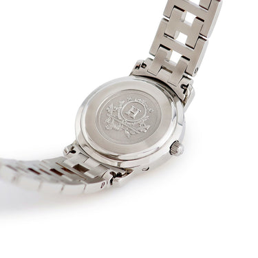 腕時計 エルメス HERMES クリッパー CL4.220 クオーツ レディース GP×SS コンビ ブラック Hマークブレス