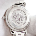 腕時計 エルメス HERMES クリッパー CL4.220 クオーツ レディース GP×SS コンビ ブラック Hマークブレス