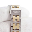 腕時計 エルメス HERMES クリッパー CL4.220 クオーツ レディース GP×SS コンビ ブラック Hマークブレス