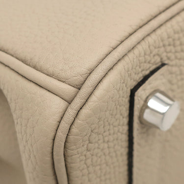 エルメス HERMES バーキン 25 トゥルティエールグレー トゴ ハンドバッグ シルバー金具 グレージュ