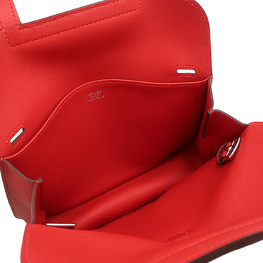 エルメス HERMES アルザンミニ ルージュクー ヴォースイフト 2WAYバッグ シルバー金具 新品 未使用 赤 5WAYバッグ