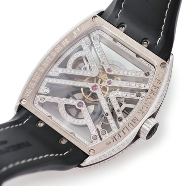 腕時計 フランクミュラー FRANCK MULLER ヴァンガード 7デイズ V45 S6 SQT D MVT D OG NR 手巻き メンズ OH済 純正ダイヤ スモールセコンド