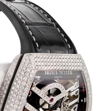 腕時計 フランクミュラー FRANCK MULLER ヴァンガード 7デイズ V45 S6 SQT D MVT D OG NR 手巻き メンズ OH済 純正ダイヤ スモールセコンド