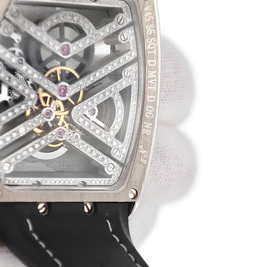 腕時計 フランクミュラー FRANCK MULLER ヴァンガード 7デイズ V45 S6 SQT D MVT D OG NR 手巻き メンズ OH済 純正ダイヤ スモールセコンド