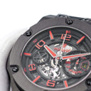 腕時計 ウブロ HUBLOT ビッグバン フェラーリ カーボン リミテッド 402.QU.0113.WR 自動巻き メンズ 黒 赤 跳ね馬 スケルトン 限定