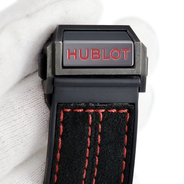 腕時計 ウブロ HUBLOT ビッグバン フェラーリ カーボン リミテッド 402.QU.0113.WR 自動巻き メンズ 黒 赤 跳ね馬 スケルトン 限定