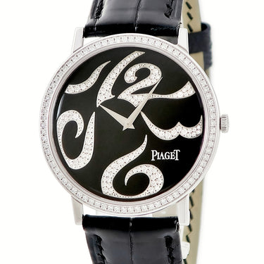 腕時計 ピアジェ PIAGET アルティプラノ 38mm G0A30021 手巻き メンズ K18WG無垢 純正ダイヤ 薄型 ブラック 黒