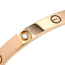カルティエ Cartier LOVE ラブブレス 旧型 ハーフダイヤ B6036016 ピンクゴールド K18PG ダイヤモンド #17 ブレスレット Au750 18K 18金 4P 4石 4粒