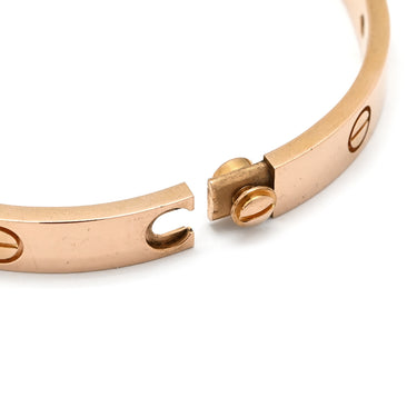 カルティエ Cartier LOVE ラブブレス 旧型 ハーフダイヤ B6036016 ピンクゴールド K18PG ダイヤモンド #17 ブレスレット Au750 18K 18金 4P 4石 4粒