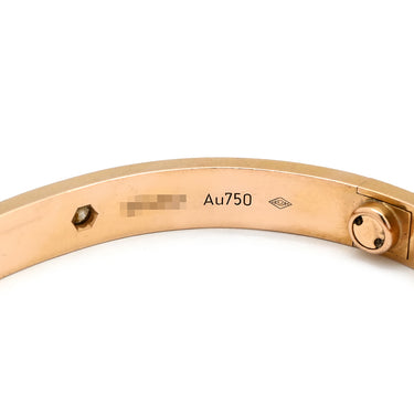 カルティエ Cartier LOVE ラブブレス 旧型 ハーフダイヤ B6036016 ピンクゴールド K18PG ダイヤモンド #17 ブレスレット Au750 18K 18金 4P 4石 4粒