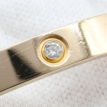 カルティエ Cartier LOVE ラブブレス 旧型 ハーフダイヤ B6036016 ピンクゴールド K18PG ダイヤモンド #17 ブレスレット Au750 18K 18金 4P 4石 4粒