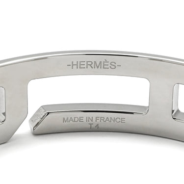 エルメス HERMES プレイ PLAY シルバー ステンレススチール #T4 バングル ブレスレット SS
