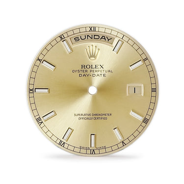 ロレックス ROLEX 純正 デイデイト 118238用 ダイアル シャンパンゴールド ステンレススチール 腕時計パーツ 替え 文字盤 シャンパンゴールド 三針セット 交換 予備 サンレイ