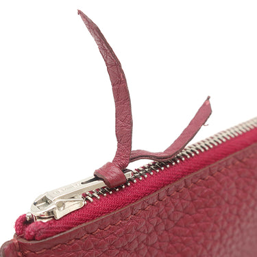 エルメス HERMES ドゴンGM ルビー トゴ 長財布 シルバー金具 赤
