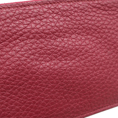 エルメス HERMES ドゴンGM ルビー トゴ 長財布 シルバー金具 赤