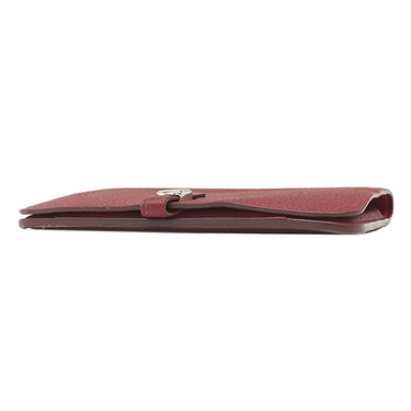 エルメス HERMES ドゴンGM ルビー トゴ 長財布 シルバー金具 赤