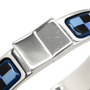 エルメス HERMES クリッククラック エマイユ ブルーXマルチカラー メタル 七宝焼き ブレスレット シルバー金具 ブルー 青 黒 白 バングル