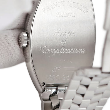 腕時計 フランクミュラー FRANCK MULLER トノウカーベックス グランギシェ 6850S6GG 自動巻き メンズ OH済 ギョウシェ グランデイト 青針