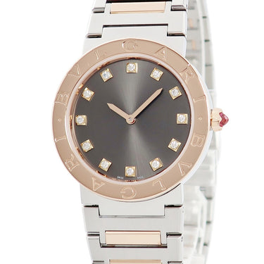 腕時計 ブルガリ BVLGARI ブルガリブルガリ BBP33SG 103067 クオーツ レディース K18PG×SS コンビ 純正12Pダイヤ