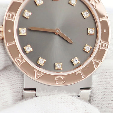 腕時計 ブルガリ BVLGARI ブルガリブルガリ BBP33SG 103067 クオーツ レディース K18PG×SS コンビ 純正12Pダイヤ