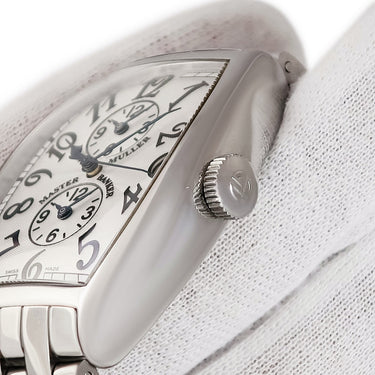 腕時計 フランクミュラー FRANCK MULLER トノウカーベックス マスターバンカー 5850MB 自動巻き メンズ デイト GMT 青針 ギョウシェ