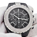 腕時計 シャネル CHANEL J12 クロノグラフ H1706 自動巻き メンズ 純正ダイヤ ブラックセラミック 黒 スモールセコンド