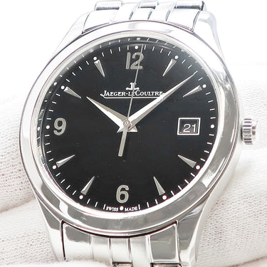 腕時計 ジャガールクルト JAEGER LECOULTRE マスター コントロール デイト Q1548171 176.8.40.S 自動巻き メンズ ブラック 黒 シースルーバック