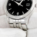 腕時計 ジャガールクルト JAEGER LECOULTRE マスター コントロール デイト Q1548171 176.8.40.S 自動巻き メンズ ブラック 黒 シースルーバック