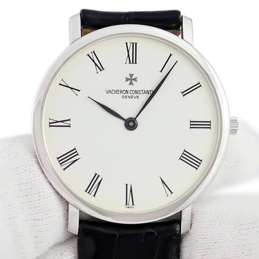 腕時計 ヴァシュロン・コンスタンタン VACHERON CONSTANTIN エッセンシャル 33160/000G-0241 手巻き メンズ K18WG無垢 ローマン 白