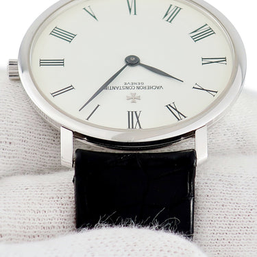 腕時計 ヴァシュロン・コンスタンタン VACHERON CONSTANTIN エッセンシャル 33160/000G-0241 手巻き メンズ K18WG無垢 ローマン 白