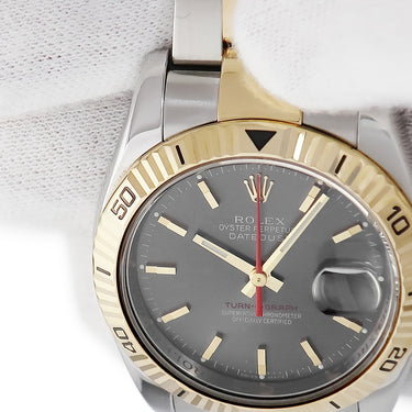 腕時計 ロレックス ROLEX デイトジャスト 36 ターノグラフ 116263 F番 自動巻き メンズ F番 K18YG×SS コンビ バー 回転ベゼル