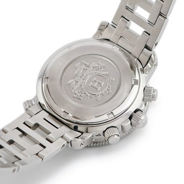 腕時計 エルメス HERMES クリッパー ダイバー クロノグラフ CL2.310 クオーツ レディース 黒 スモールセコンド デイト アラビア