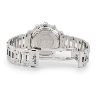 腕時計 エルメス HERMES クリッパー ダイバー クロノグラフ CL2.310 クオーツ レディース 黒 スモールセコンド デイト アラビア