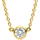 ティファニー Tiffany & Co バイザヤード シングルダイヤモンド ペンダント イエローゴールド K18YG ダイヤモンド ネックレス T&Co. 1P 1石 1粒 エルサペレッティ