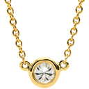 ティファニー Tiffany & Co バイザヤード シングルダイヤモンド ペンダント イエローゴールド K18YG ダイヤモンド ネックレス T&Co. 1P 1石 1粒 エルサペレッティ