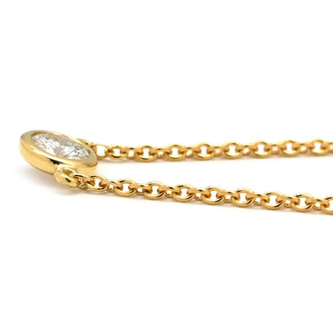 ティファニー Tiffany & Co バイザヤード シングルダイヤモンド ペンダント イエローゴールド K18YG ダイヤモンド ネックレス T&Co. 1P 1石 1粒 エルサペレッティ
