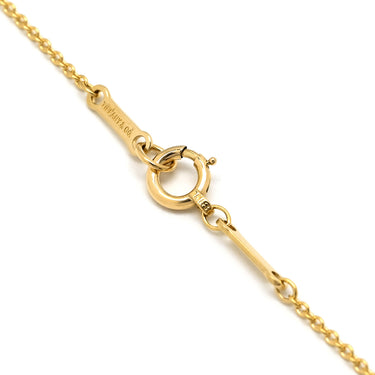 ティファニー Tiffany & Co バイザヤード シングルダイヤモンド ペンダント イエローゴールド K18YG ダイヤモンド ネックレス T&Co. 1P 1石 1粒 エルサペレッティ