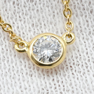 ティファニー Tiffany & Co バイザヤード シングルダイヤモンド ペンダント イエローゴールド K18YG ダイヤモンド ネックレス T&Co. 1P 1石 1粒 エルサペレッティ