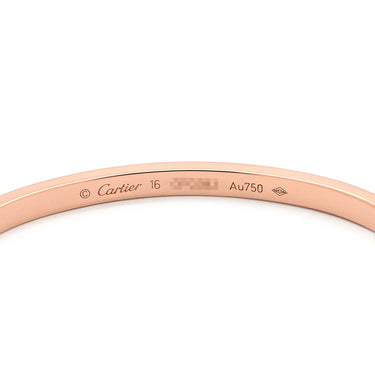カルティエ Cartier LOVE ラブブレス SM B6079016 ピンクゴールド K18PG #16 ブレスレット 750 18K PG バングル